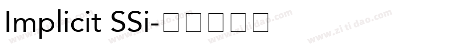 Implicit SSi字体转换